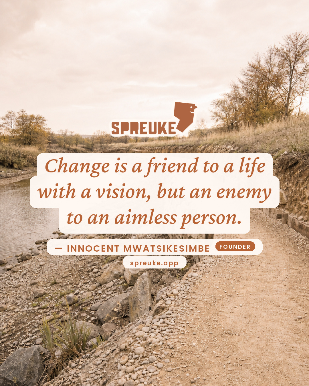 Change is a friend to a life with a vision, but an enemy…
