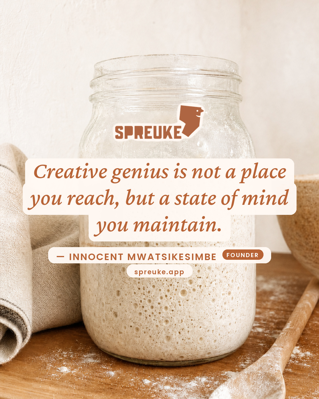 Creative genius is not a place you reach, but a state of…