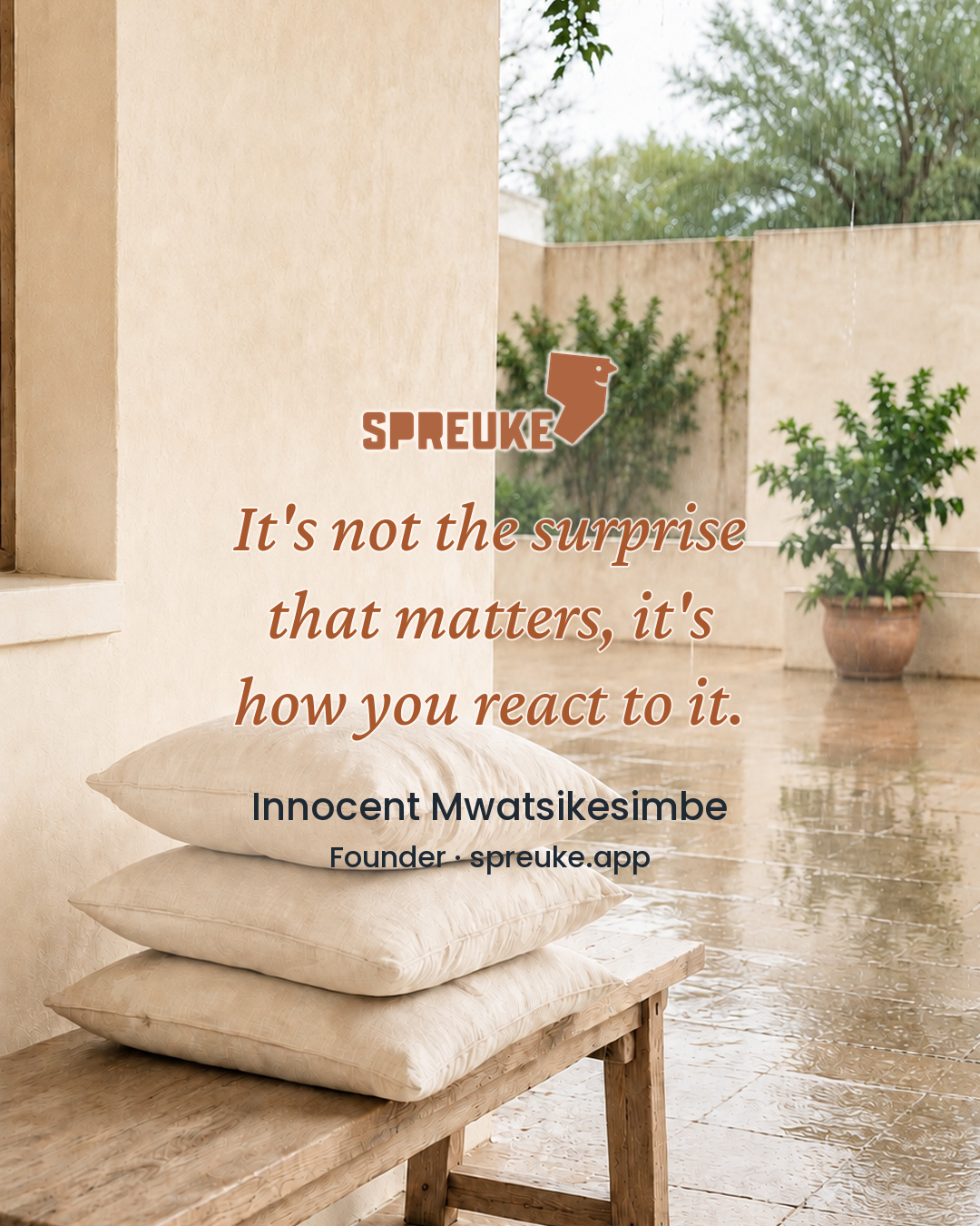 It's not the surprise that matters, it's how you react to…