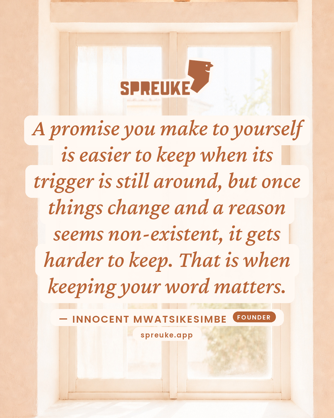 A promise you make to yourself is easier to keep when its…