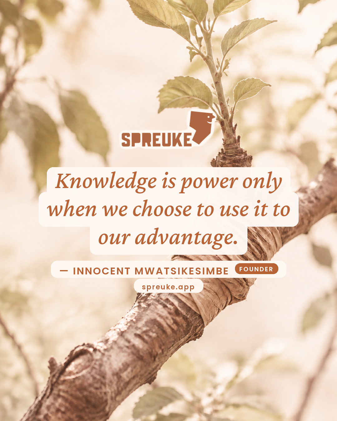 Knowledge is power only when we choose to use it to our…