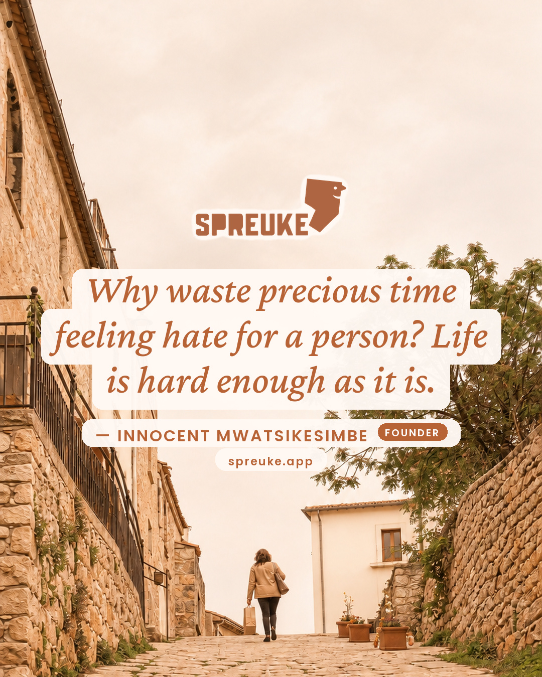 Why waste precious time feeling hate for a person? Life is…