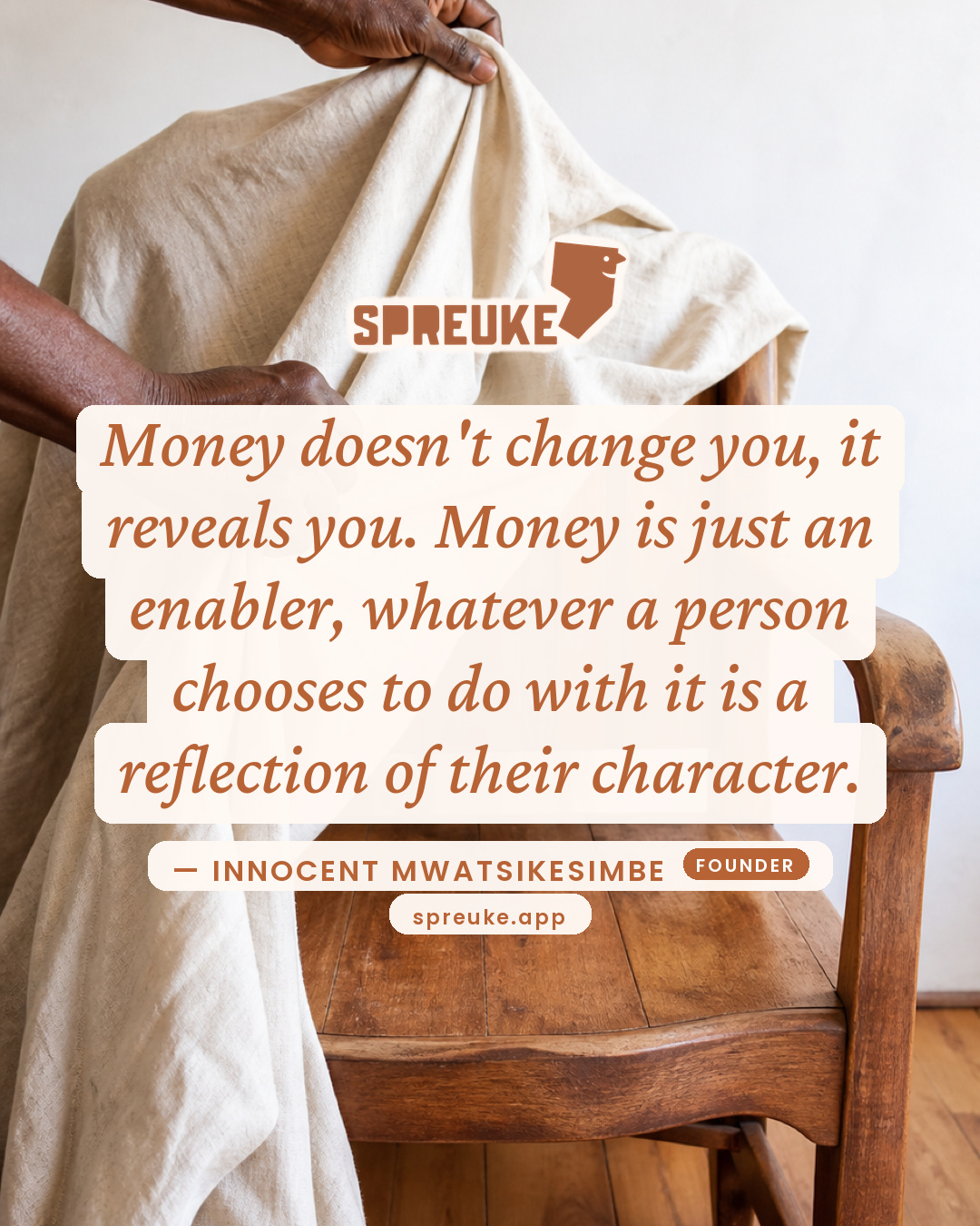 Money doesn't change you, it reveals you. Money is just an…