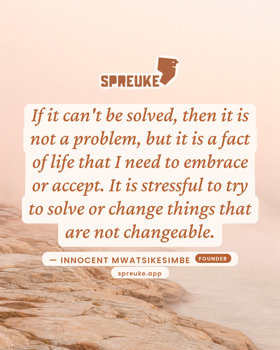 If it can't be solved, then it is not a problem, but it is…