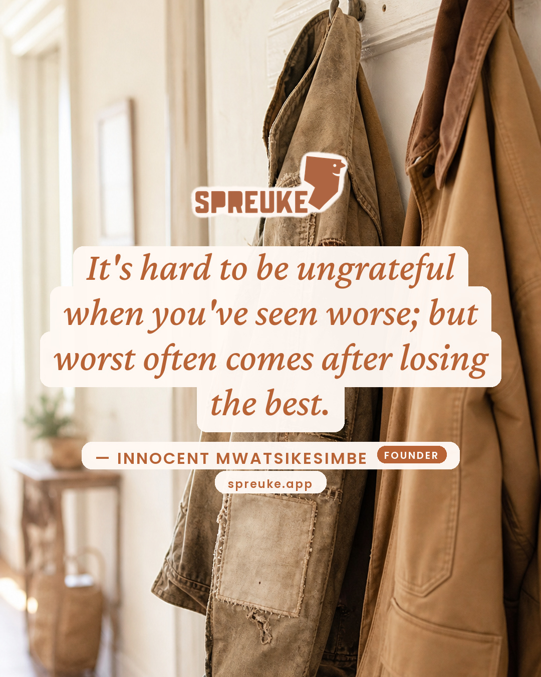 It's hard to be ungrateful when you've seen worse; but…