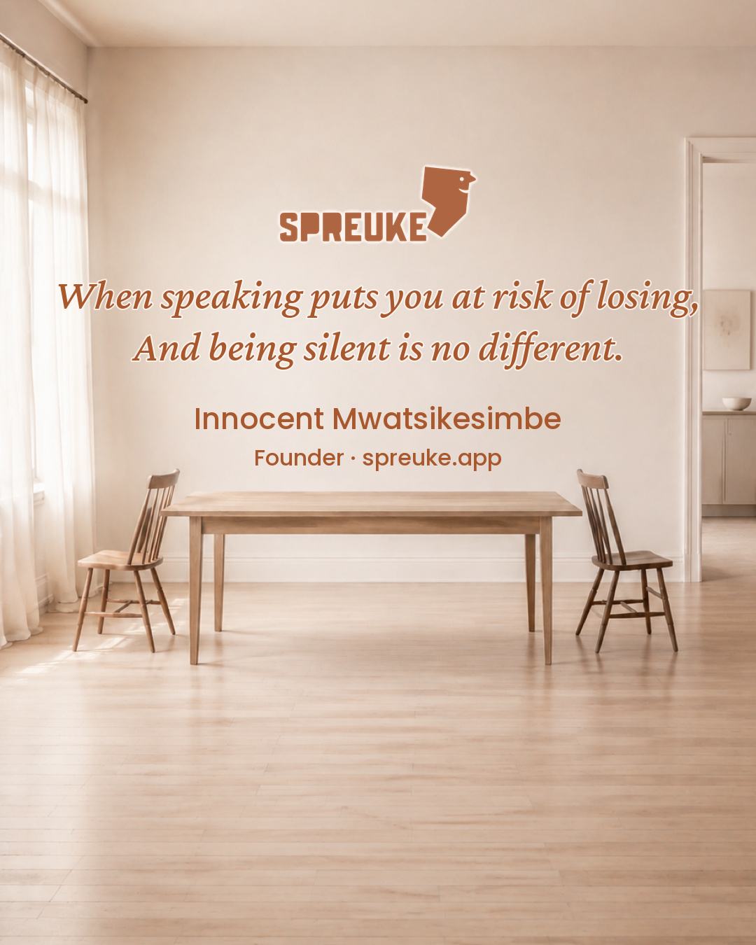 When speaking puts you at risk of losing,