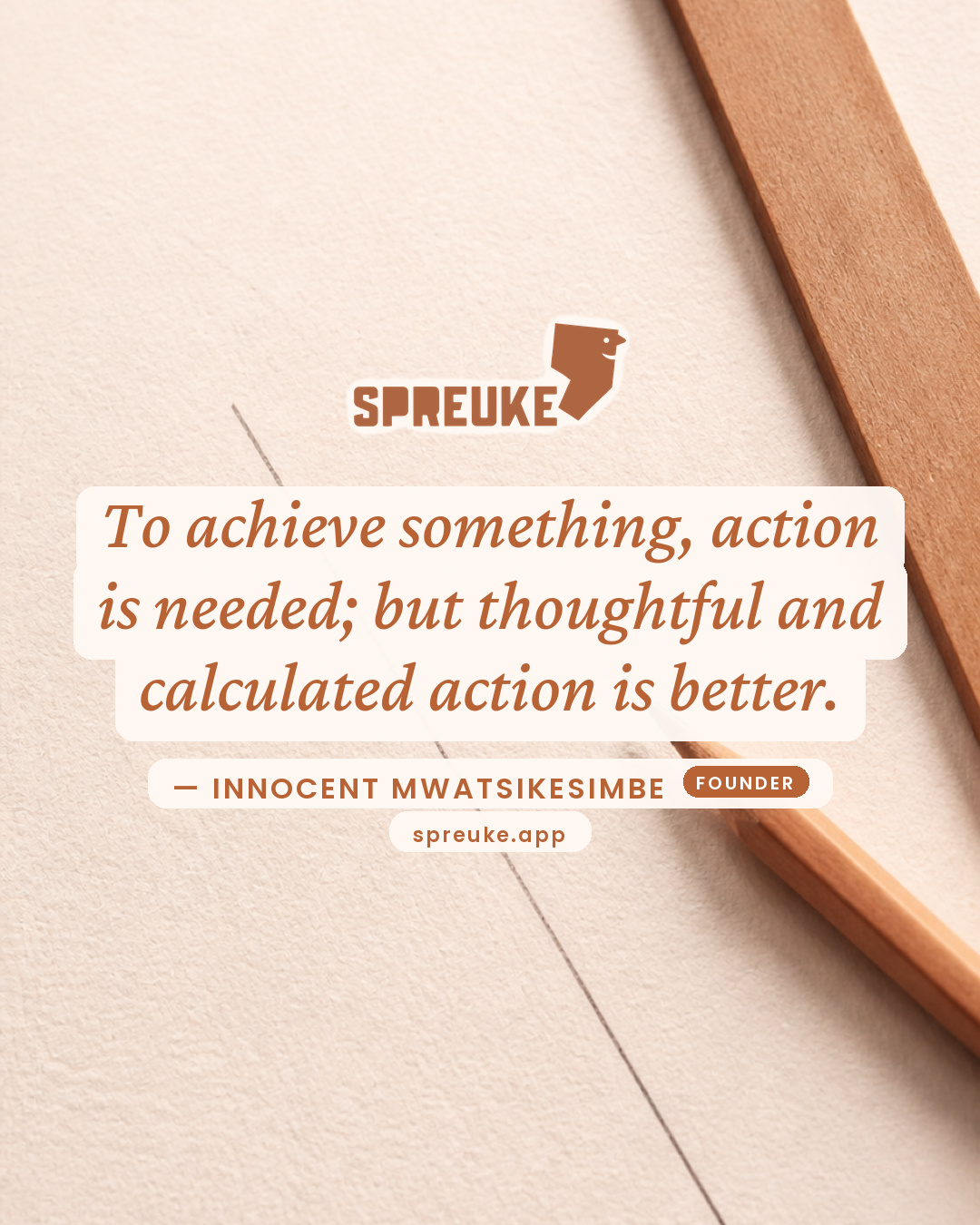 To achieve something, action is needed; but thoughtful and…