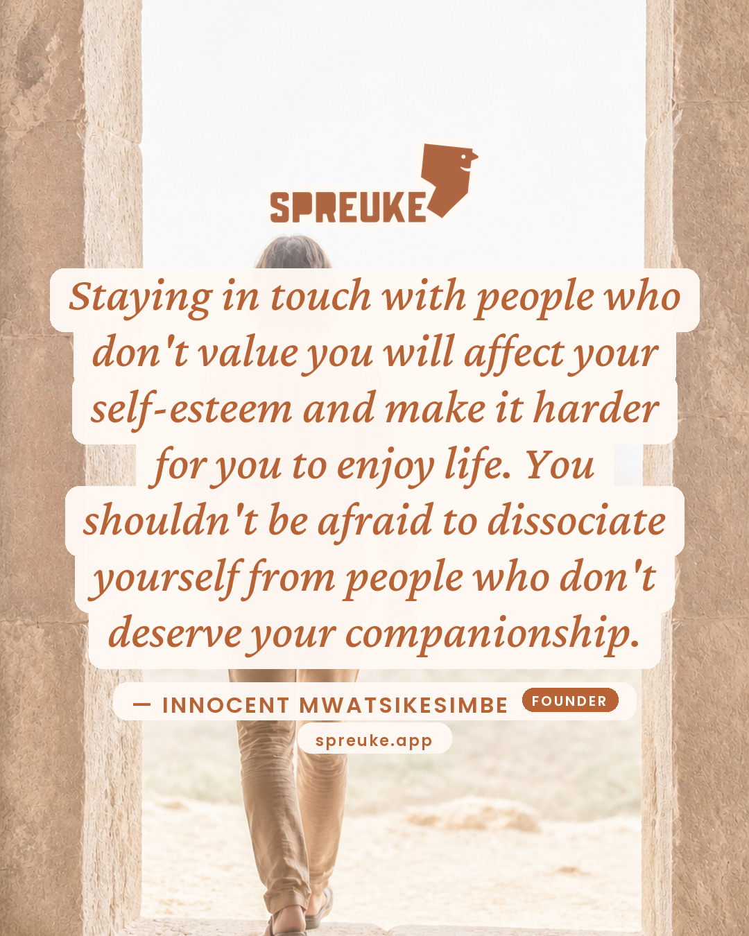 Staying in touch with people who don't value you will…