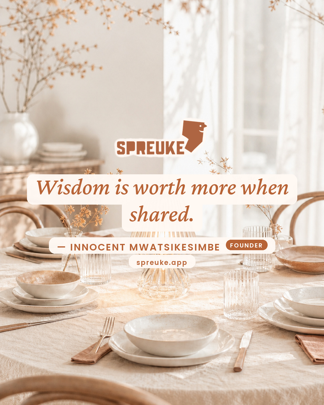 Wisdom is worth more when shared.