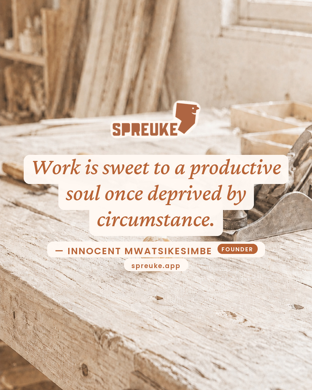 Work is sweet to a productive soul once deprived by…